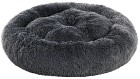 Brava Fluffy Calming Bed Dark Grey Round L