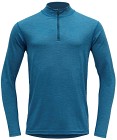 Devold Breeze Man Half Zip Neck Blue Melange