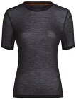 Icebreaker W's Merino 75 Cool-Lite Featherlight SS Crewe Black