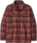 Patagonia M's L/S Organic Cotton MW Fjord Flannel Shirt Ice Caps Burl Red