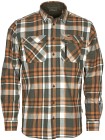 Pinewood M's Lappland Rough Flannel Shirt Green/Orange