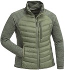 Pinewood W's Abisko Hybrid Power Fleece Jacket Clover Green/Dark Green