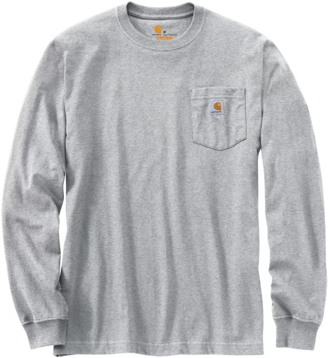 Carhartt M's Workwear Pocket L/S T-Shirt Heather Grey (L)