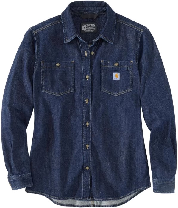 Carhartt W's Midweight Denim L/S Shirt Zion (XS)